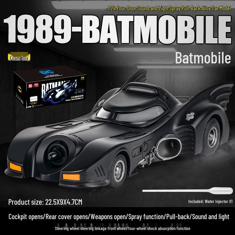 Official 1/24 Batmobile Alloy Pull-Back Model Toy