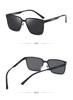 Men's Polarized Stainless Steel Square Sunglasses - Classic Retro Outdoor Driving, Fishing, and Cycling Glasses