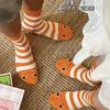 Funny Cotton Cartoon Eel Socks Harajuku Street Sweat-absorbent Stripes Socks Casual Breathable Mid Tube Socks
