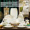 RuHan 42-Piece European Bone China Dinnerware Set