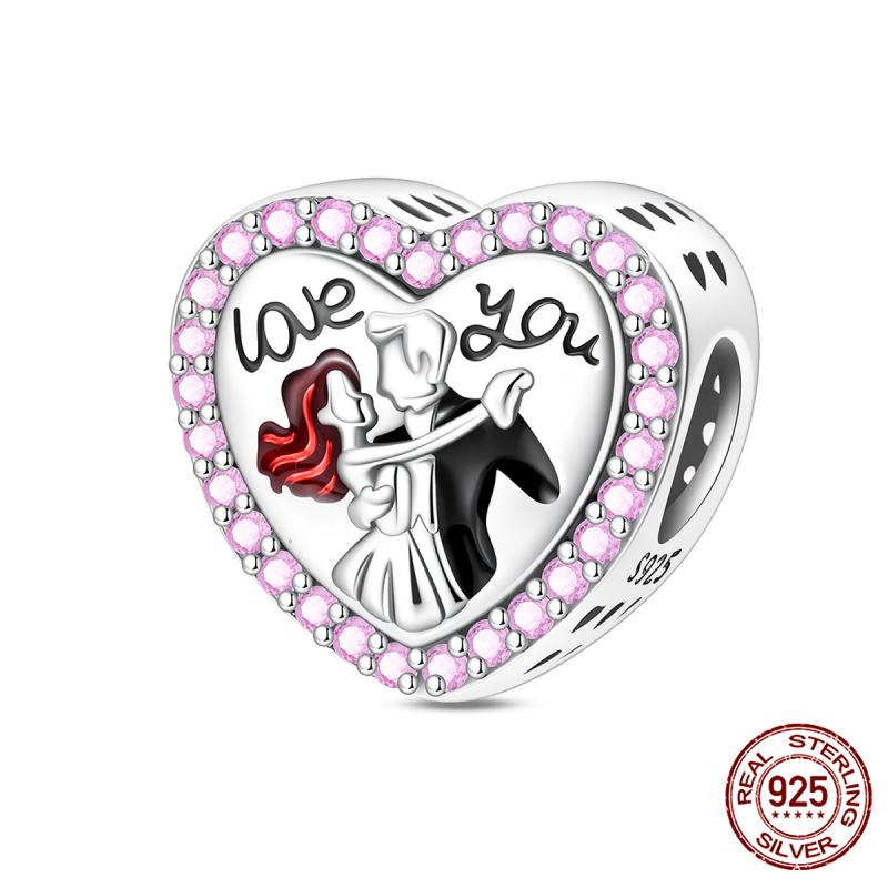 New In Original Charms Copper Love Glow-In-The-Dark Charms Beads Fits 3Mm Original Bracelet For Women Diy Fine Jewelry Gifts