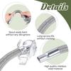 BBTO 1 Pcs Flexible Jerry Can Spout Stainless Steel Long Nose Spout Replacement Compatible With Wavian Jerry Can (Silver)