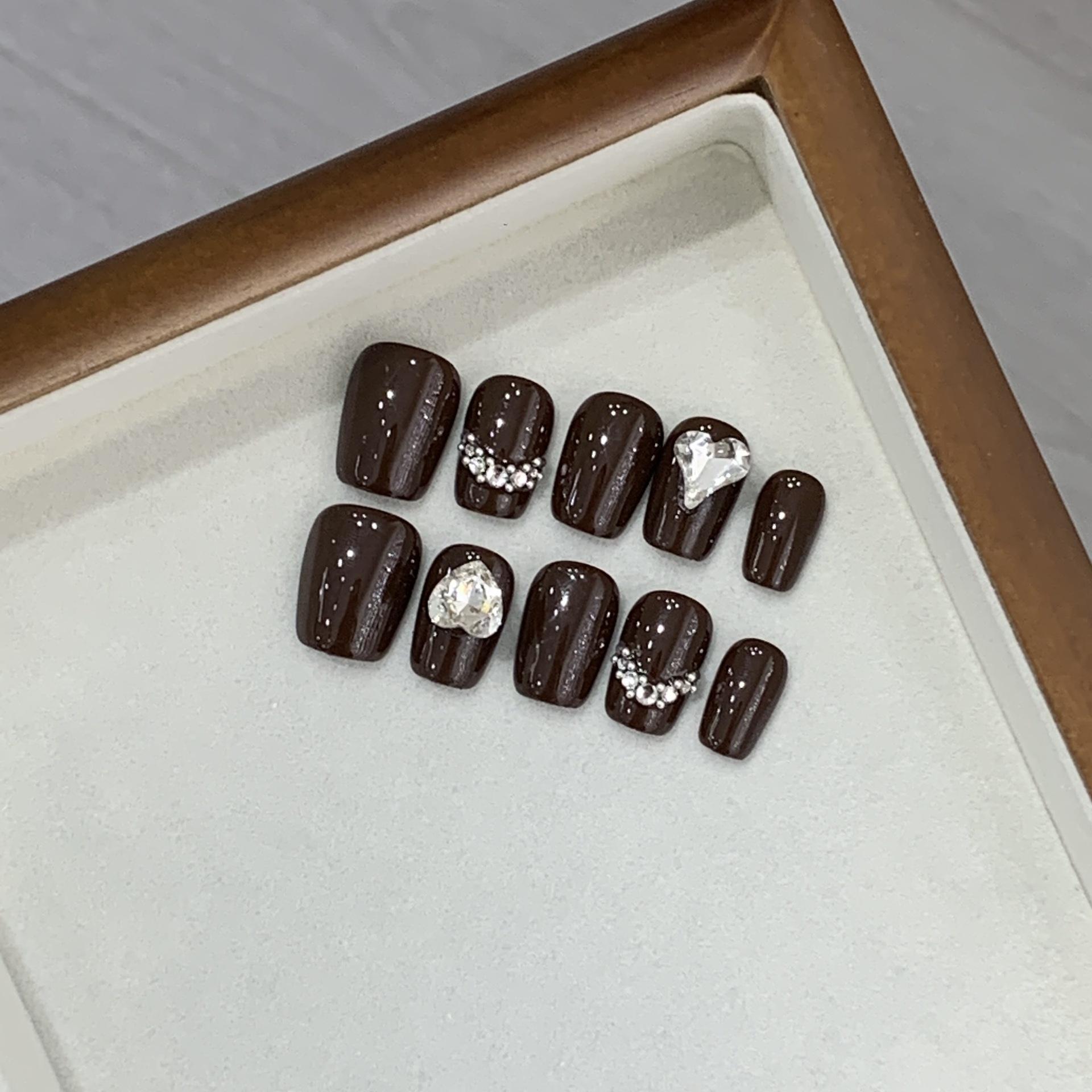 

Осенне-зимние коричневые стальные бусины цвета вина, шоколадные, в виде сердечек, доспехи S