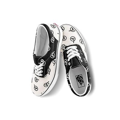 Era Full Print Retro Casual Skate Shoes Unisex Black Beige 'Black White' VN0A4BV417H