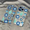 European and American blue eyes are suitable for iPhone17promax Apple 16 mobile phone case 14/13 fine hole 15 anti-drop.