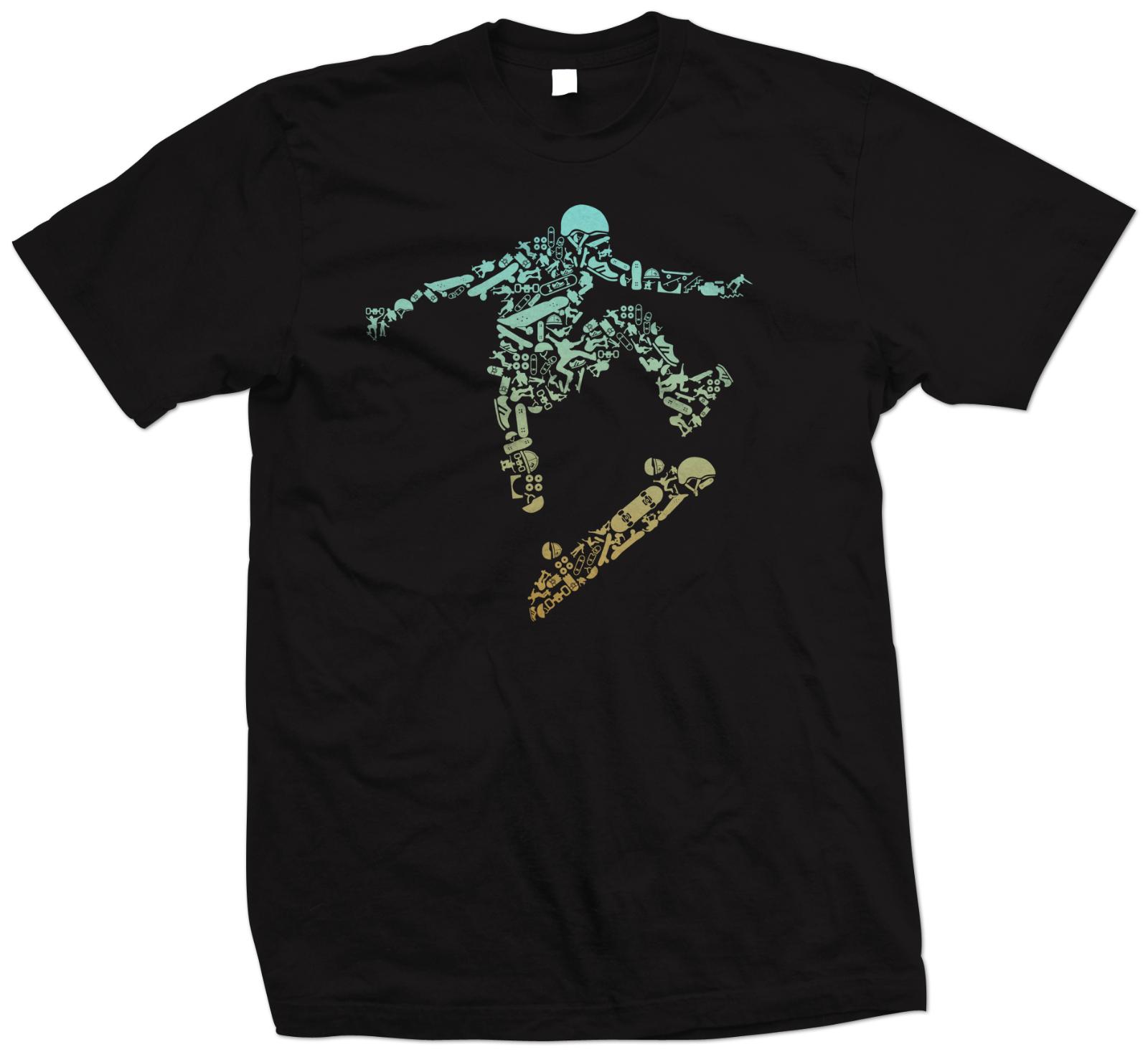Skater T Shirt - Skateboarding T Shirt - Skateboard Shirt - 3 colour options M