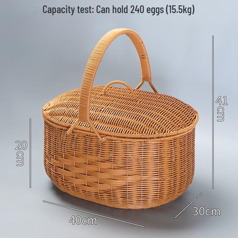 Плетеная ротанговая корзина для сбора и хранения