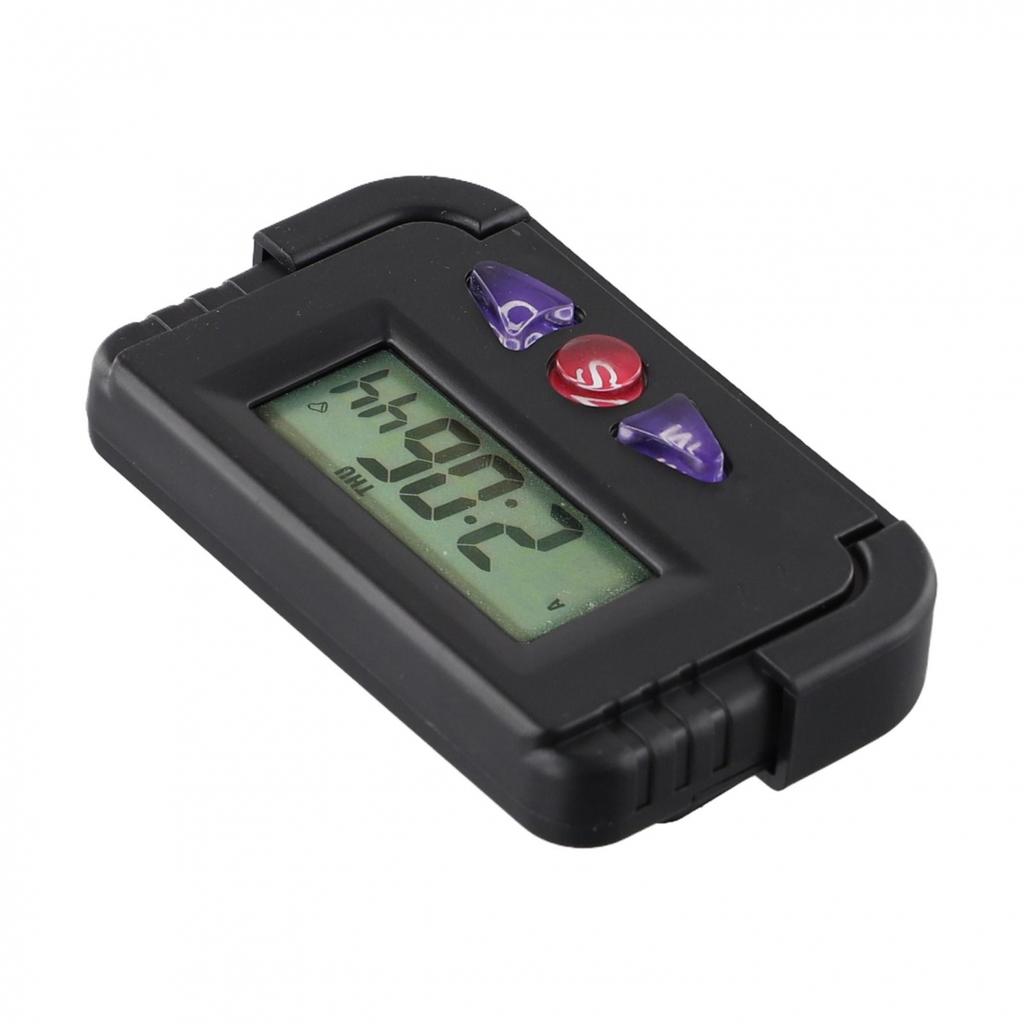 Car Dashboard Desk Clock Digital LCD Screen Alarm Clock With Flexible Stand