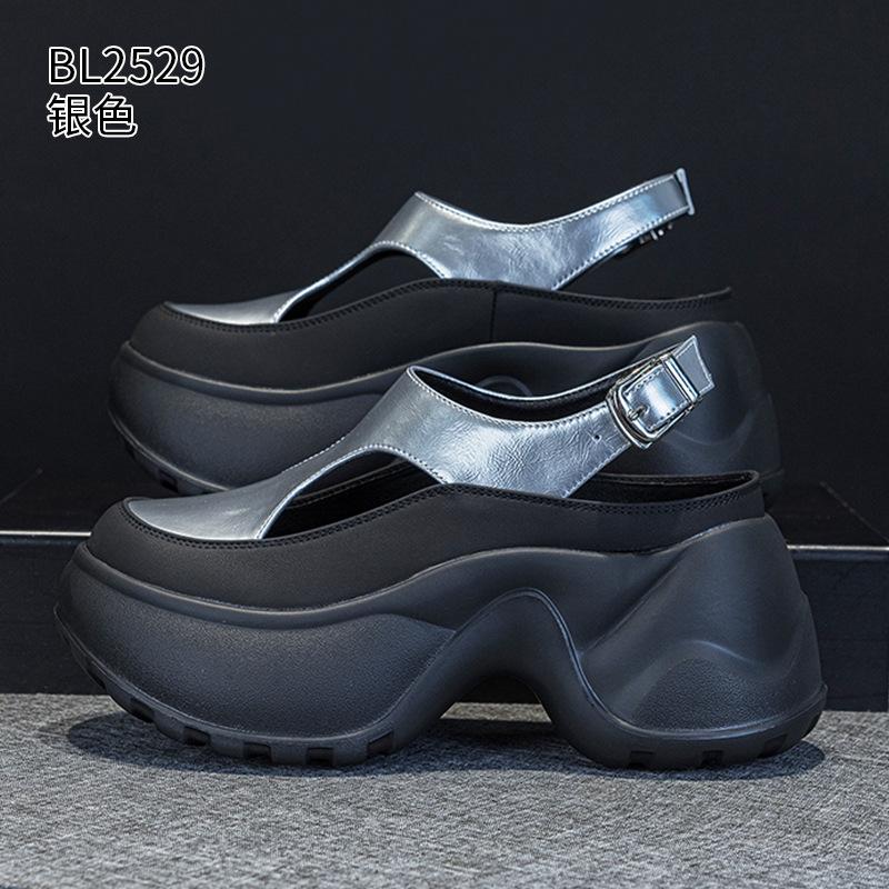 Platform dad shoes summer new leopard print small hollow breathable lightweight sports and leisure shoes