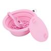 Ice Face Bowl with Breathing Tube Foldable Ergonomic 30 Degree Angle Facial Ice Bath Bowl Pink