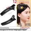 6.4cm Hollow Side Bangs Hair Clip, Korean Style Seamless Sectioning Duckbill for Sweet Flyaway Styling