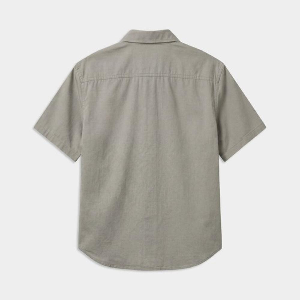 Weekhour Essential Oxford Half Shirt Khaki