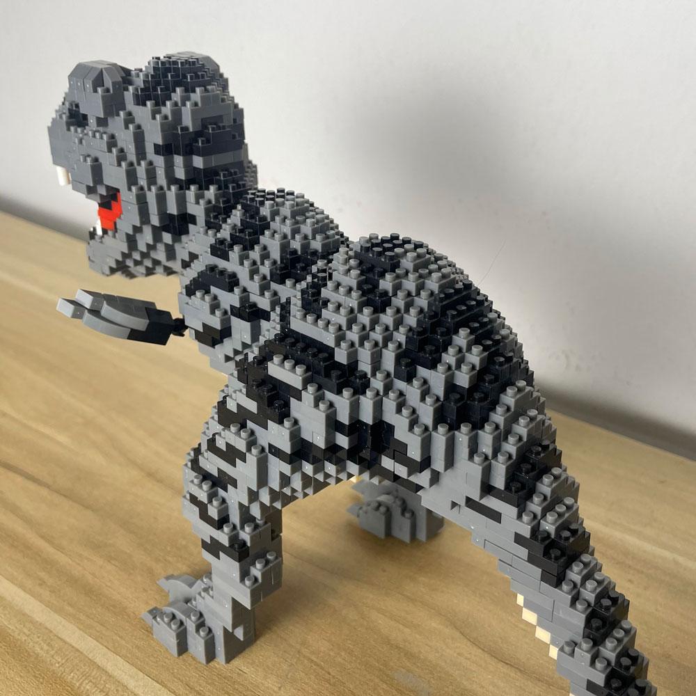 Tyrannosaurus Rex or Velocira Dinosaur Models Micro Mini Construction Blocks designed for Adult Puzzle Playthings Ideal Gifts Desktop Decoration