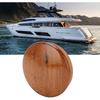 Qiilu Boat Steering Wheel Center Cap Marine Steering Wheel Center Cap 63.5mm/2.5in Teak Wood Gloss Finish for Yachts Boats