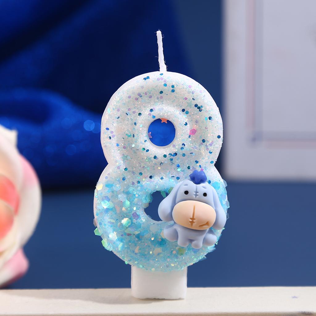 Digital Candle Birthday Little Celebration Cake Topper Decoration