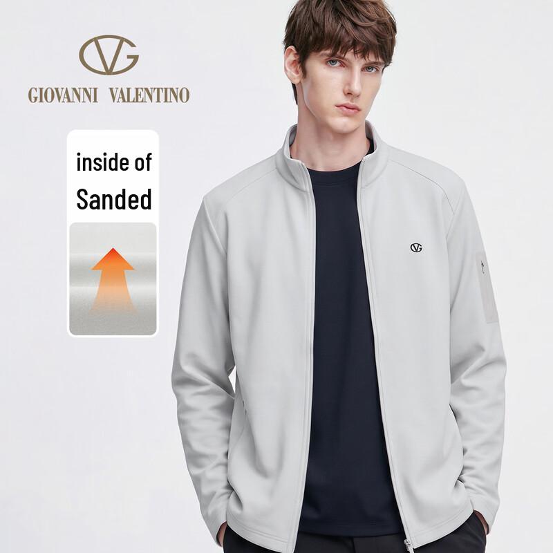 GIOVANNI VALENTINO Men's Thermal Long-Sleeve Zipper Cardigan
