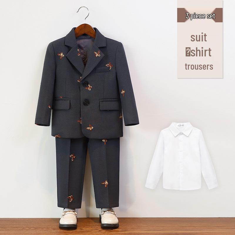 Children's Autumn/Winter Academy Style Suit Set for Boys and Girls - Formal Wear Skirt and Suit for Performances