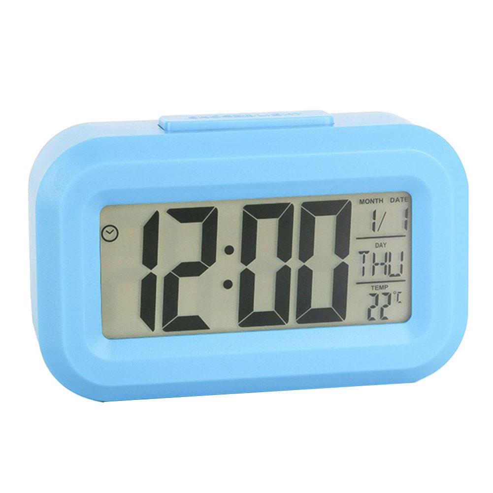 LED Digital Alarm Clock 9*2.5*5.5 Cm Electronic Screen Desktop Home Office Backlight Snooze Lovely Desk Electronic Clock