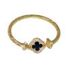 High End Fashion Micro Inlaid Zircon Clover Bracelet with Gold Plating for Women's Jewelry