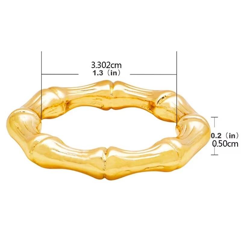 4 Pcs Gold Silver Napkin Holder Table Bamboo Joint Napkin Ring Kitchen Party Supplies Banquet Dinner Serviette Holder