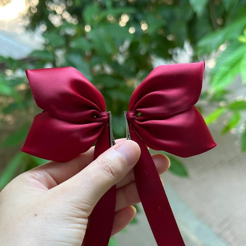 3D Satin Bow Hairpin - Du Yan 2025 High-Grade Headdress Style