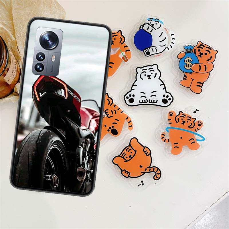 Motorcycle Rear Wheel Exhaust Phone Case For Xiaomi Poco X7 X6 M8 M7 M6 M4 M3 X4 Pro F7 Ultra M5S Mi 14 14T 15 15T 12T 10T Pro 1