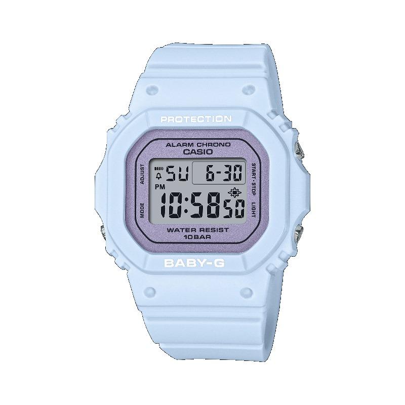 

Casio Men s Resin 100M Water Resistant Shock Resistant Alarm Quartz Watch BGD-565SC-2 синий
