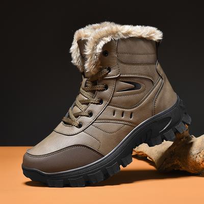 Herren Winterstiefel Warm Wasserdicht Rutschfest Plüsch Sneaker Schuhe - Winter Hausschuhe Herren Tenis Stiefel