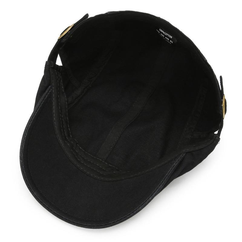 New men's beret solid color casual simple cap fashion personality British retro hat trendy version