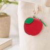Faux Leather Coin Wallet, Fruity Pattern Mini Wallet, Portable Headphone Case Pouch, Bag Keychain Pendant Gift Accessory