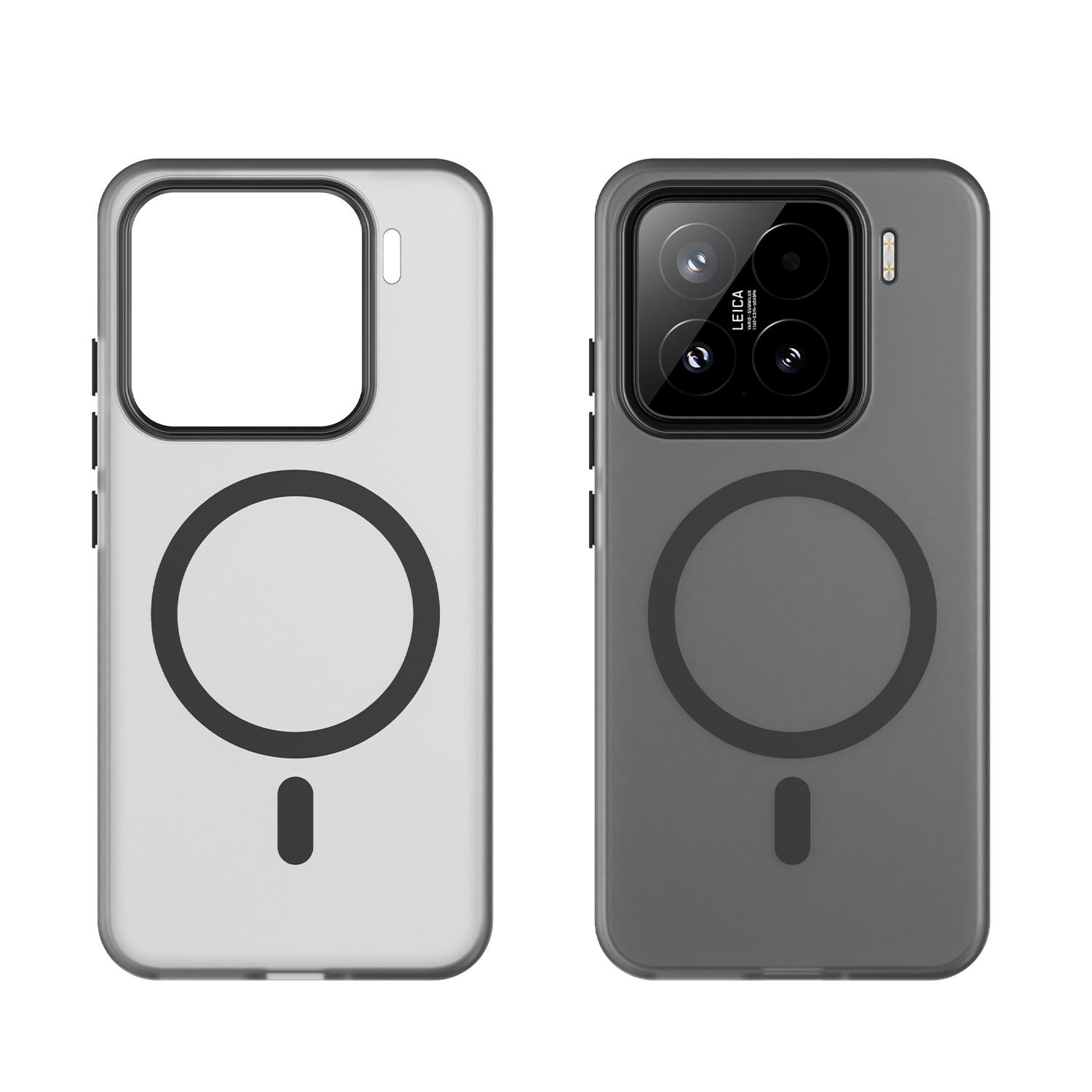 

For Xiaomi 15 Case Compatible with MagSafe TPU+PC Slim Matte Translucent Phone Cover Orange