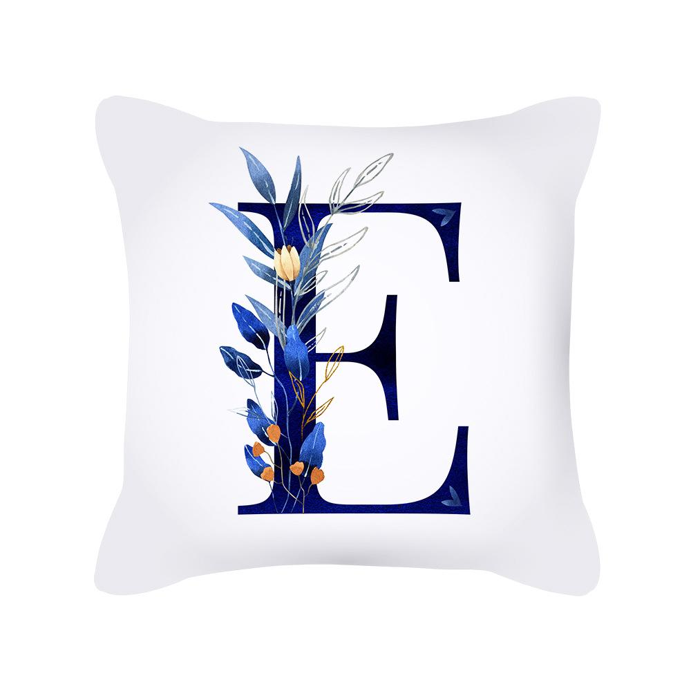 Pernă Nouă Pluș Scurt Plantă Literă Imprimată Pernă Pernă de Sofă Pernă de Birou Husă de Pernă