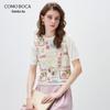 Commeca 2026 Kurzarm-Strick-T-Shirt aus Seidenmischung