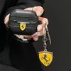Wireless Bluetooth Earphone Case Air pods 1/2/3/4/5 Pro2 Soft Cover & Metal Emblem Keychain For Ferrari 308 GT4 328 GTB GTS F355 JG7