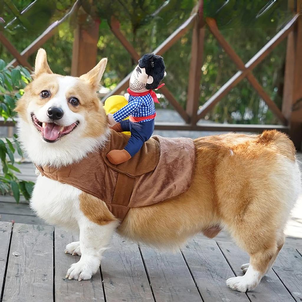 Funny Dog Cosplay Clothes Halloween Costume Puppy Kitty Cowboy Santa Claus Snowman Pet Novelty Party Outfits