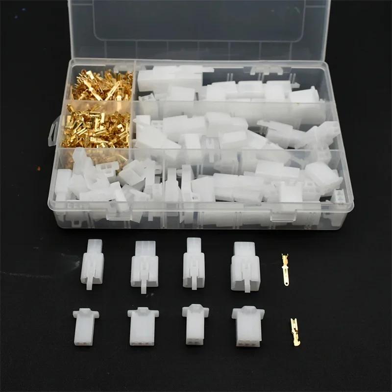 Car Motorcycle 380Pcs Electrical 2 3 4 6 Pin Male Female Terminals Automotive 2.8 Plug Kit Boat Wire Connector Terminal