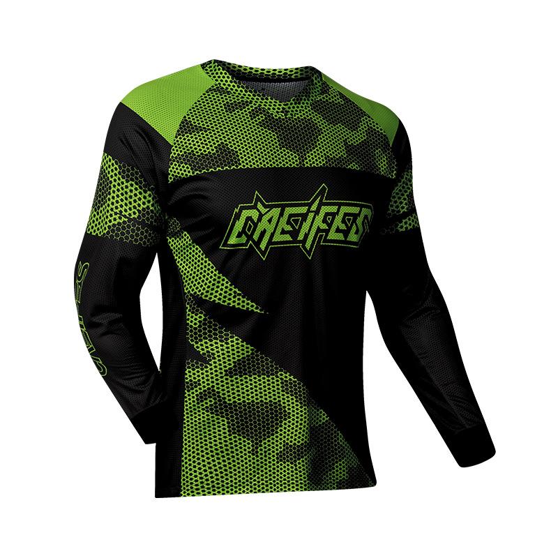 Spot Off-road Motorcycle Clothing, Cycling Clothing, Downhill Clothing, Casual Crew Neck T-shirt, Breathable and Quick-drying Running Clothing, 