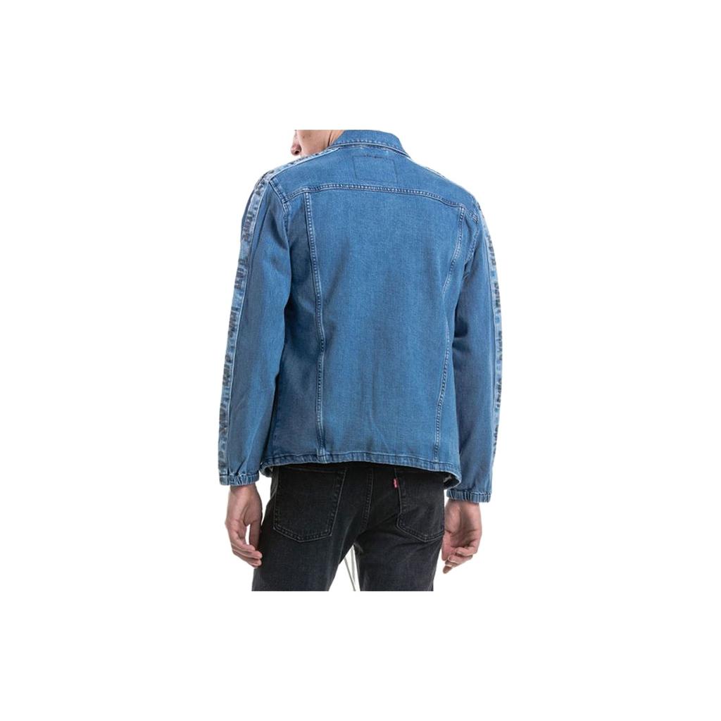 Levis Washed Patchwork Denim Jacket Men Jackets Blue 57850-0000