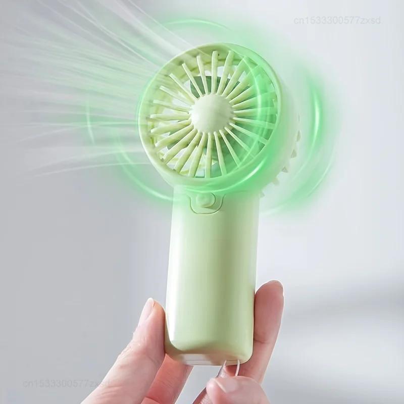 Cute Mini Fan Portable Handheld Fan Lightweight Handy Fan Pocket Low Noise Small Electric Fan for Student Gift Outdoor Fan 2025