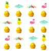 Umbrella Fruit Stick Cocktail Umbrella Stick Cake Decoration Pineapple Flamingo Baking Plug