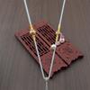Premium Hand-woven Necklace: Gold Amber, Crystal, and Jade Pendant Cord