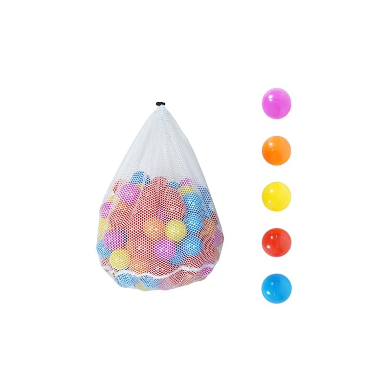 Fkstyle [STC Certified - Choose Your Shape and Size] Colored Balls for Ball Pools, Round/Star/Heart Shape, Soft Material, Diameter 5.5cm/7cm/6cm Wide,