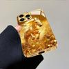 Wzór Galopującego Konia Złoty Metaliczny Lakier Szklane Etui na Telefon Dla iPhone 11 12 13 14 15 16 17 Pro Max Plus 17Air 16E Pokrowiec