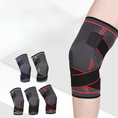 Ginocchiere personalizzabili per basket, corsa, traspiranti in silicone antiscivolo nylon, fasce elastiche in maglia, ginocchiere sportive a compressione