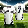 İngiltere yuvarlak yaka T-shirt dijital baskılı 3D baskı, nefes alabilen ve çabuk kuruyan spor giyim kombin satın alma