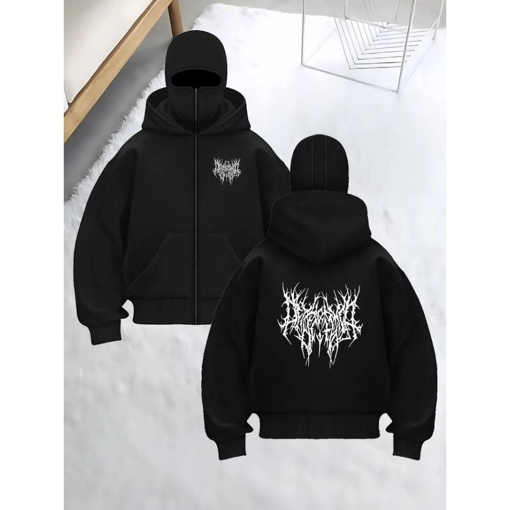 Shanglian Zippered Sweatshirt Hoodie Coat Unisex Spring Autumn Winter Fleece Double Hat Sweatshirt for Men