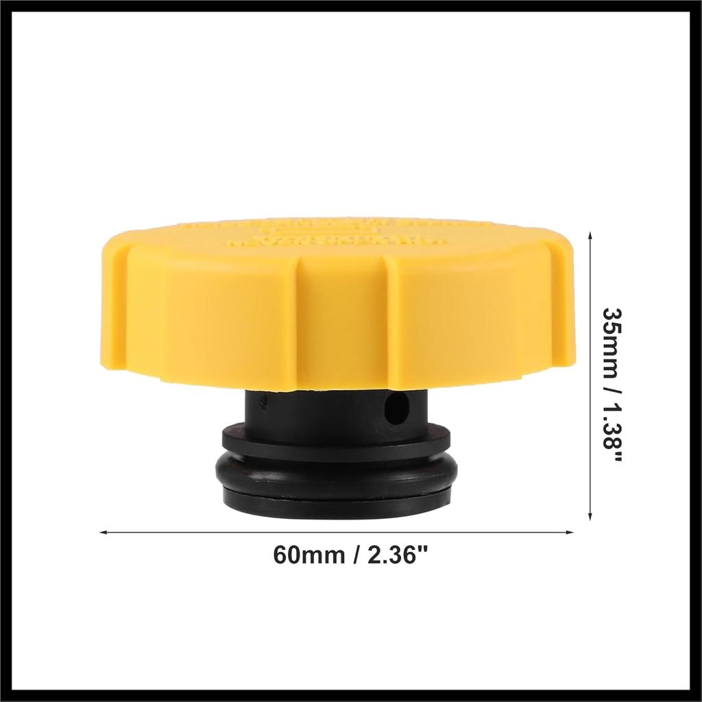 Radiator Pressure Coolant Reservoir Overflow Tank Cap for Alfa Romeo 159 Saloon (939) - Pack of 1 Yellow Durable Material