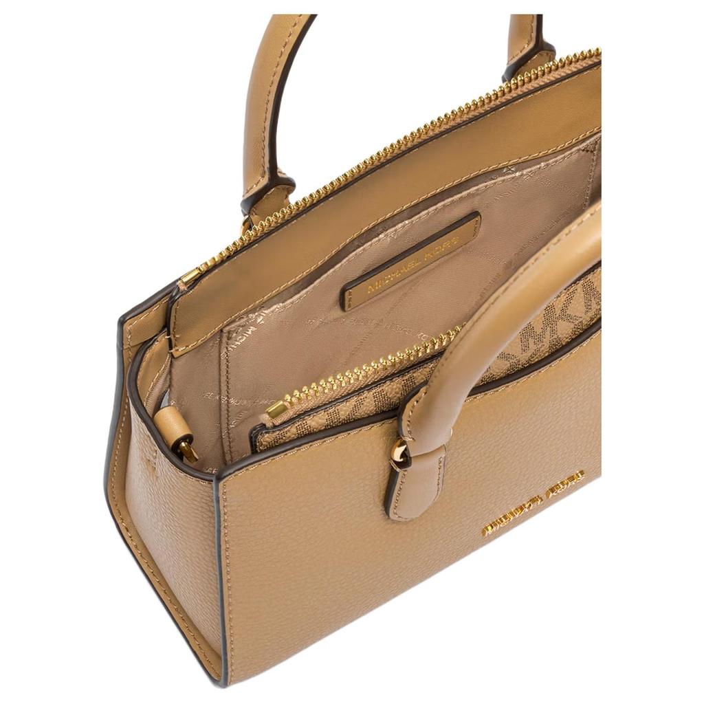 Michael Kors Borsa a tracolla tote in pelle minimalista con monogramma Arden Piccola da donna Cammello 35S6G4XM1L-CAMEL