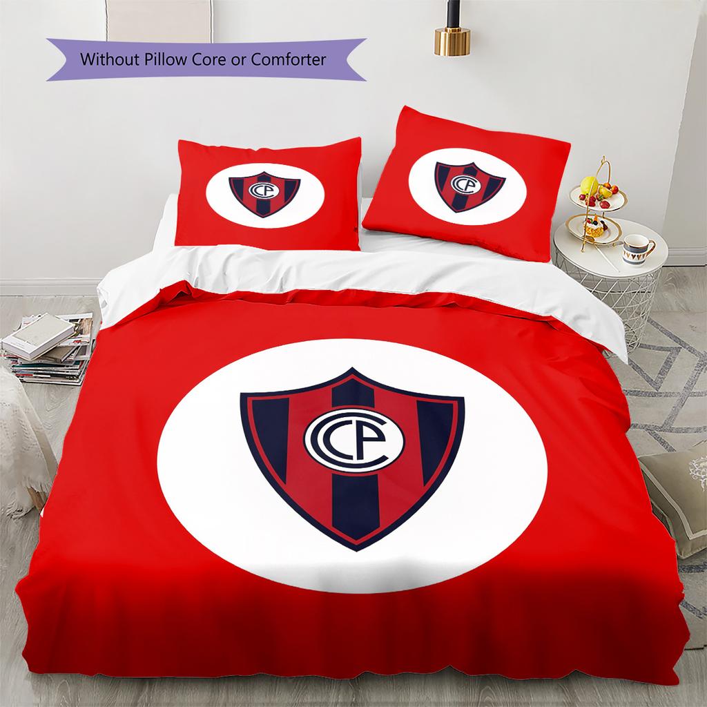 Club Cerro Porteño Pattern Bedding Quilt Set Home Decoration Gift (1 * duvet cover + 2 * pillowcase without core)