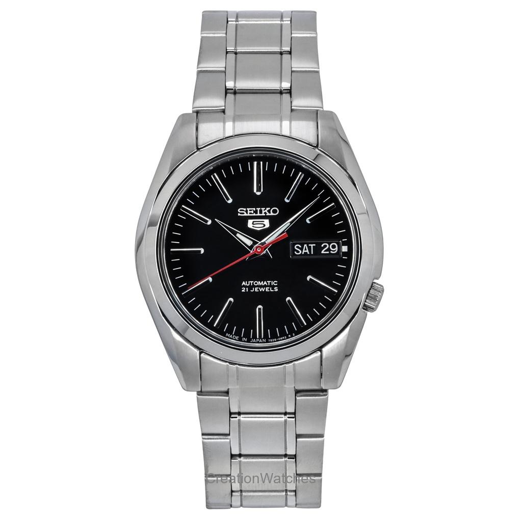 Восстановленные мужские часы Seiko 5 Automatic, сделано в Японии, SNKL45 SNKL45J1 SNKL45J чёрный